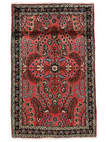 Lillian Matot Matto 76X119 Musta/Tummanpunainen Villa, Persia/Iran Carpetvista
