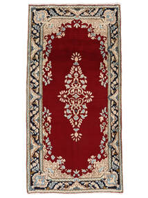Kerman Teppe 60X121 Mørk Rød/Brun Ull, Persia/Iran Carpetvista