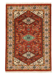 103X148 Alfombra Turkaman Oriental Rojo Oscuro/Marrón (Lana, Persia/Irán) Carpetvista