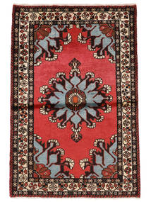 絨毯 オリエンタル リリアン 90X132 ブラック/ダークレッド (ウール, ペルシャ/イラン)
