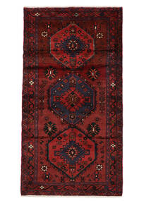  Oriental Hamadan Rug 108X202 Black/Dark Red Wool, Persia/Iran Carpetvista