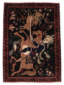 83X115 絨毯 オリエンタル バルーチ ブラック/ダークレッド (ウール, ペルシャ/イラン) Carpetvista