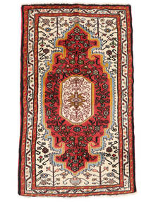  Orientalsk Hamadan Tæppe 70X116 Mørkerød/Sort Uld, Persien/Iran Carpetvista