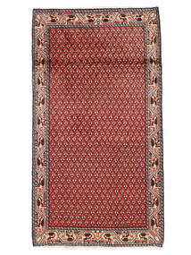  Perzisch Sarough Mir Vloerkleed 66X122 Donkerrood/Zwart (Wol, Perzië/Iran)