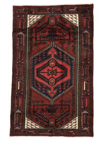  Hamadan Tappeto 119X188 Persiano Di Lana Nero/Rosso Scuro Piccolo Carpetvista