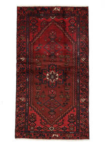  Oriental Hamadan Rug 110X198 Black/Dark Red Wool, Persia/Iran Carpetvista