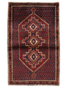 絨毯 オリエンタル アフシャル Shahre Babak 76X125 ブラック/ダークレッド (ウール, ペルシャ/イラン)