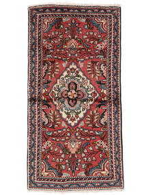  Orientalisk Lillian Matta 69X135 Svart/Mörkröd Ull, Persien/Iran Carpetvista