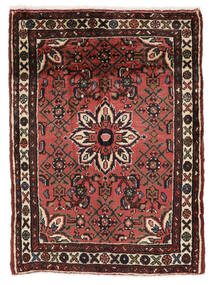 絨毯 アサダバード 78X108 ブラック/ダークレッド (ウール, ペルシャ/イラン)