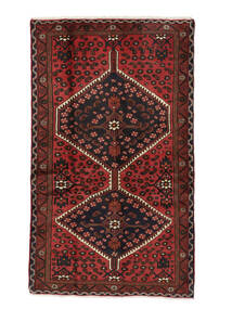 107X182 Tapis Hamadan D'orient Noir/Rouge Foncé (Laine, Perse/Iran) Carpetvista