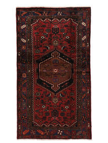 104X190 Hamadan Matta Orientalisk Svart/Mörkröd (Ull, Persien/Iran) Carpetvista