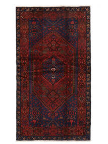 105X190 Hamadan Teppich Orientalischer Schwarz/Dunkelrot (Wolle, Persien/Iran) Carpetvista