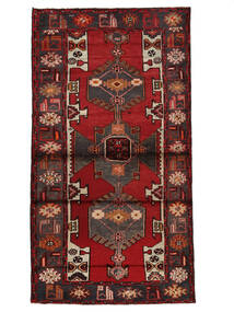  Oriental Hamadan Rug 108X197 Black/Dark Red Wool, Persia/Iran Carpetvista