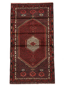 Tapete Hamadã 105X194 Preto/Vermelho Escuro (Lã, Pérsia/Irão)