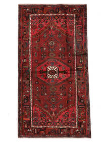 113X211 Hamadan Teppe Orientalsk Mørk Rød/Svart (Ull, Persia/Iran) Carpetvista