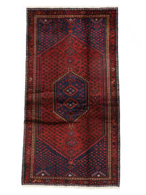  Hamadan Rug 108X200 Persian Wool Black/Dark Red Small Carpetvista