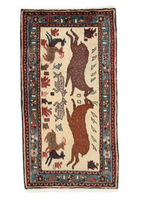  Persischer Asadabad Teppich 55X100 Dunkelrot/Schwarz (Wolle, Persien/Iran)