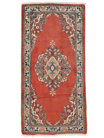  Oriental Sarouk Rug 63X125 Dark Red/Brown Wool, Persia/Iran Carpetvista