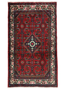 絨毯 オリエンタル アサダバード 75X128 ブラック/ダークレッド (ウール, ペルシャ/イラン)