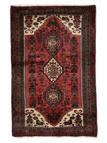  Oriental Hamadan Rug 80X123 Black/Dark Red Wool, Persia/Iran Carpetvista