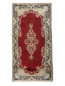  Persischer Kerman Teppich 60X120 Dunkelrot/Braun (Wolle, Persien/Iran)