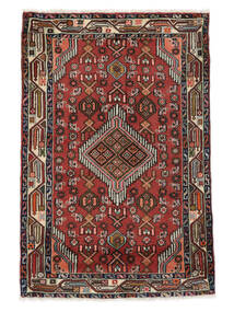 80X117 絨毯 アサダバード オリエンタル ブラック/ダークレッド (ウール, ペルシャ/イラン) Carpetvista