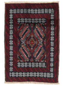 80X118 Alfombra Belouch Oriental Negro/Rojo Oscuro (Lana, Persia/Irán) Carpetvista