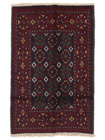  Baluch Rug 83X127 Persian Wool Black/Dark Red Small Carpetvista