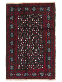  Baluch Rug 85X130 Persian Wool Black/Dark Red Small Carpetvista