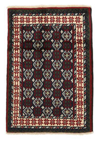80X117 絨毯 バルーチ オリエンタル ブラック/ダークレッド (ウール, ペルシャ/イラン) Carpetvista