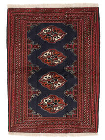 87X120 Alfombra Oriental Turkaman Negro/Rojo Oscuro (Lana, Persia/Irán) Carpetvista
