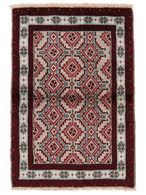 84X121 絨毯 オリエンタル バルーチ ブラック/茶色 (ウール, ペルシャ/イラン) Carpetvista