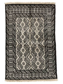 81X121 絨毯 バルーチ オリエンタル ブラック/茶色 (ウール, ペルシャ/イラン) Carpetvista