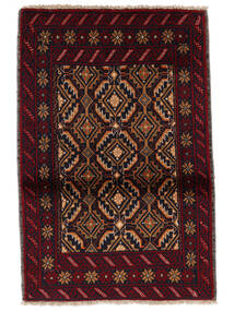 80X121 Alfombra Oriental Belouch Negro/Rojo Oscuro (Lana, Persia/Irán) Carpetvista