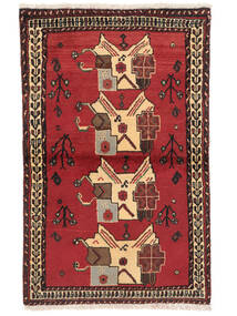  Persian Afshar Rug 75X119 Dark Red/Black (Wool, Persia/Iran)