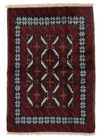 82X118 Tapete Oriental Balúchi Preto/Vermelho Escuro (Lã, Pérsia/Irão) Carpetvista