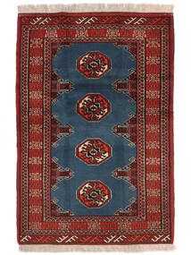 絨毯 オリエンタル トルクメン 81X118 ブラック/ダークレッド (ウール, ペルシャ/イラン)