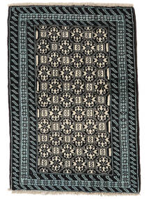  Orientalsk Beluch Tæppe 84X120 Sort/Mørkegrå Uld, Persien/Iran Carpetvista