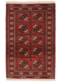  Turkaman Tappeto 83X123 Persiano Di Lana Rosso Scuro/Nero Piccolo Carpetvista