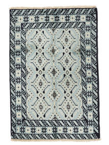 85X126 絨毯 バルーチ オリエンタル グリーン/ブラック (ウール, ペルシャ/イラン) Carpetvista