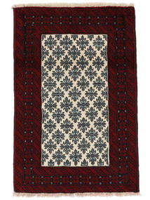 80X123 絨毯 バルーチ オリエンタル ブラック/ベージュ (ウール, ペルシャ/イラン) Carpetvista