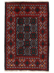 85X129 Belutsch Teppich Orientalischer Schwarz/Dunkelrot (Wolle, Persien/Iran) Carpetvista