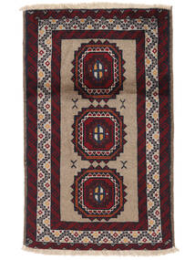 78X127 絨毯 オリエンタル バルーチ ブラック/茶色 (ウール, ペルシャ/イラン) Carpetvista