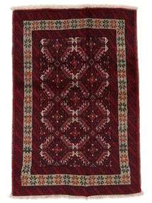 82X120 Tapete Oriental Balúchi Preto/Vermelho Escuro (Lã, Pérsia/Irão) Carpetvista