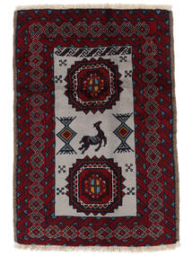  Baluch Rug 83X121 Persian Wool Black/Dark Grey Small Carpetvista