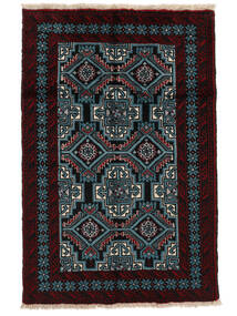  Perzisch Beluch Vloerkleed 82X124 Zwart/Donkerblauw Carpetvista