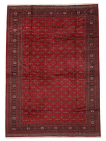 315X442 Pakistan Buchara 2Ply Teppich Orientalischer Dunkelrot/Schwarz Großer (Wolle, Pakistan) Carpetvista