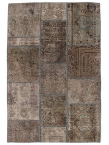 Patchwork Rug 106X160 Brown/Black Wool, Persia/Iran Carpetvista
