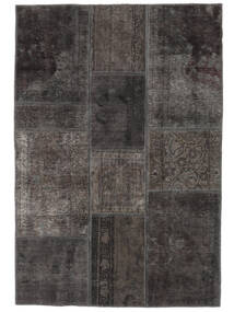 Persischer Patchwork Teppich 108X156 Schwarz/Braun (Wolle, Persien/Iran)