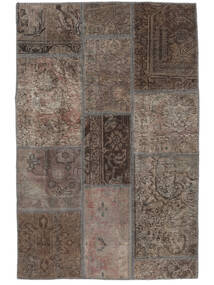 104X159 Patchwork Teppich Moderner Braun/Schwarz (Wolle, Persien/Iran) Carpetvista